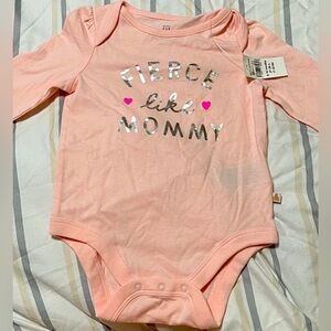 NWT Baby Gap Long Sleeve Onesie “Fierce Like Mommy”